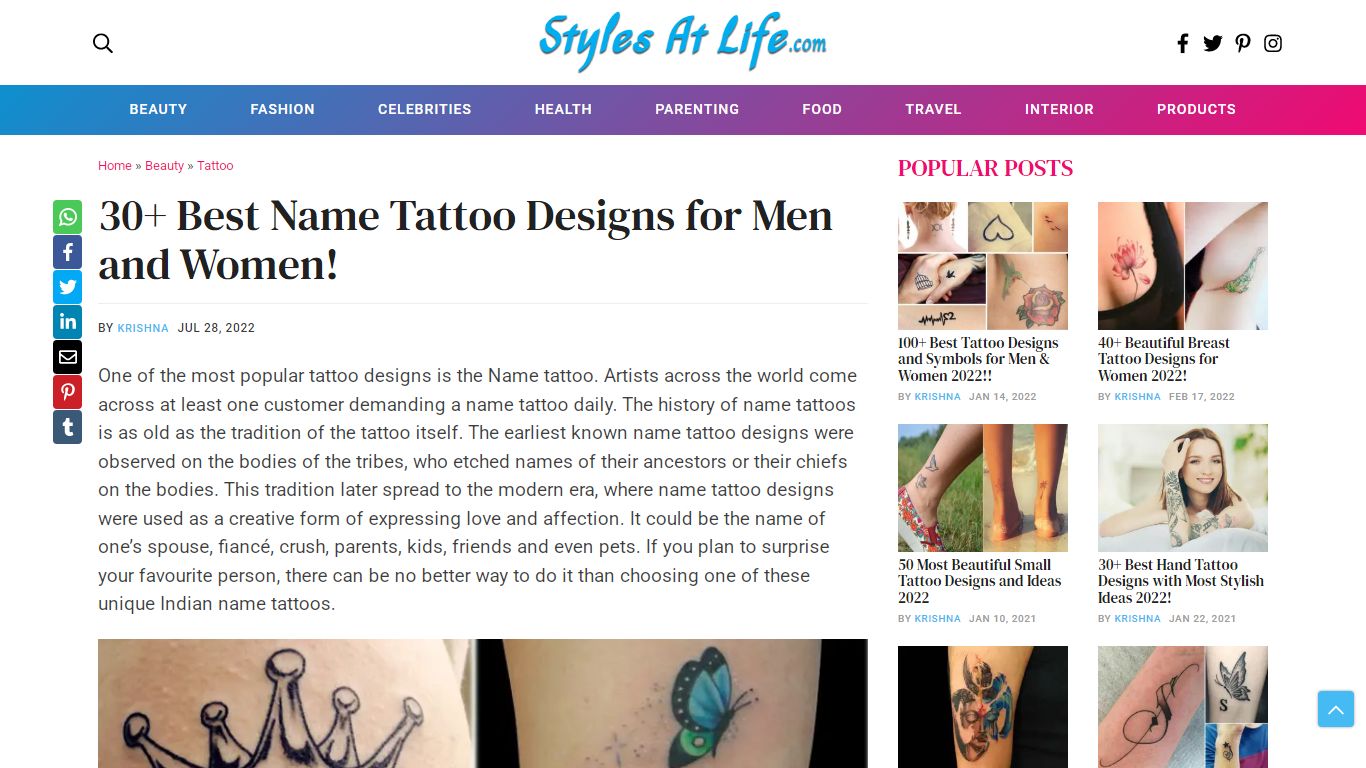 30+ Best Name Tattoo Designs for Men and Women - Styles At Life